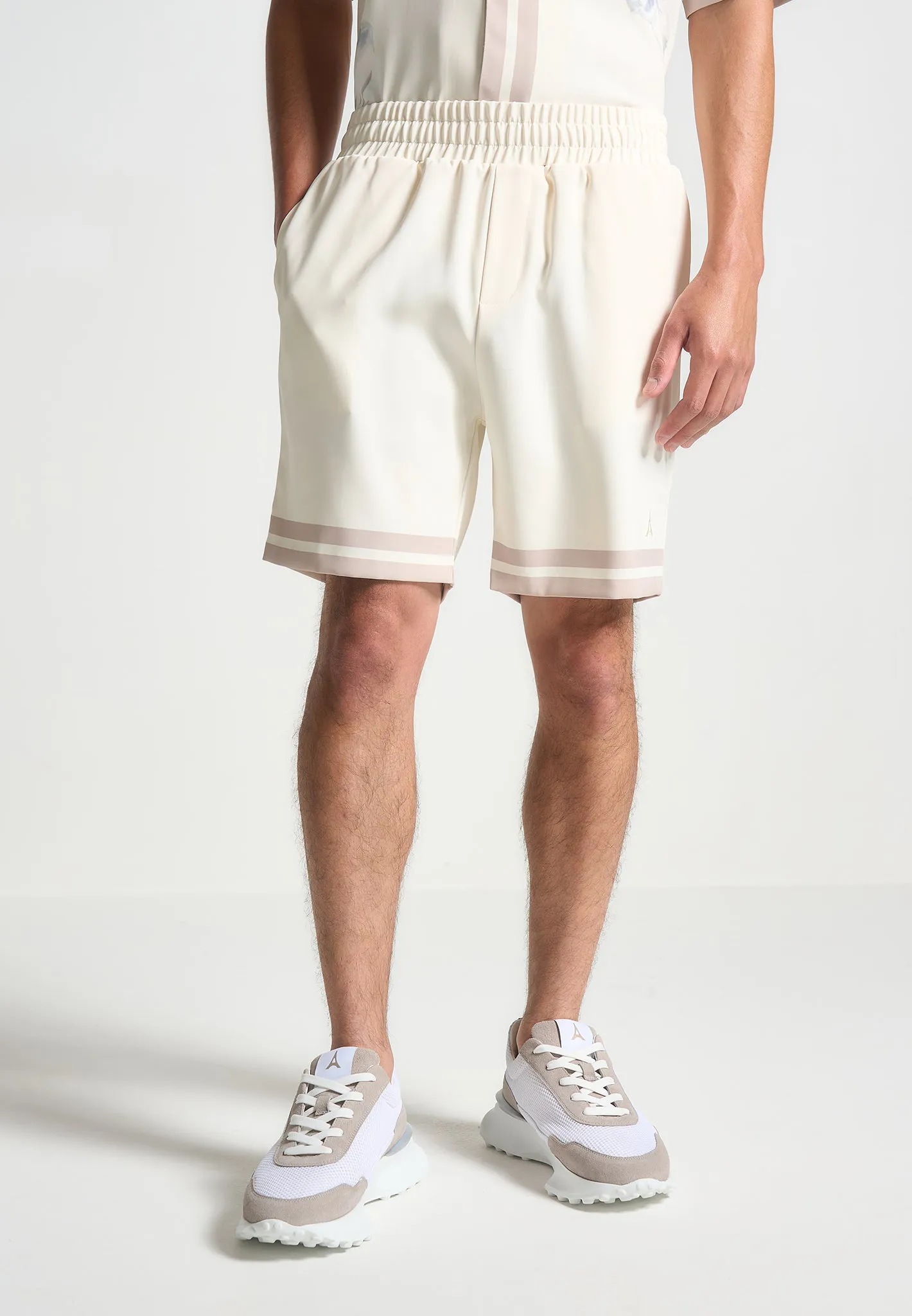 Floral Border Shorts - Cream sold by Maniere De Voir product image thumbnail 5