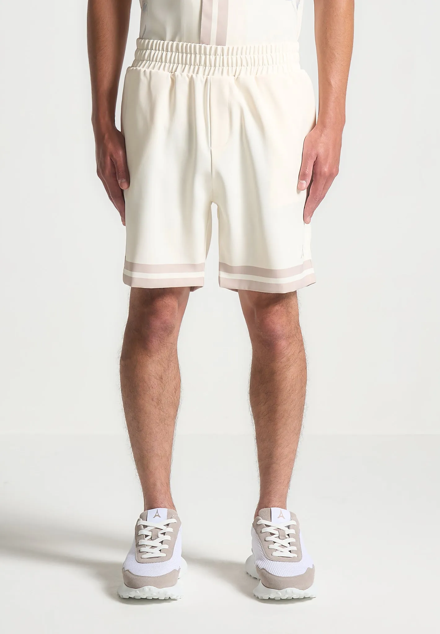 Floral Border Shorts - Cream sold by Maniere De Voir product image thumbnail 3