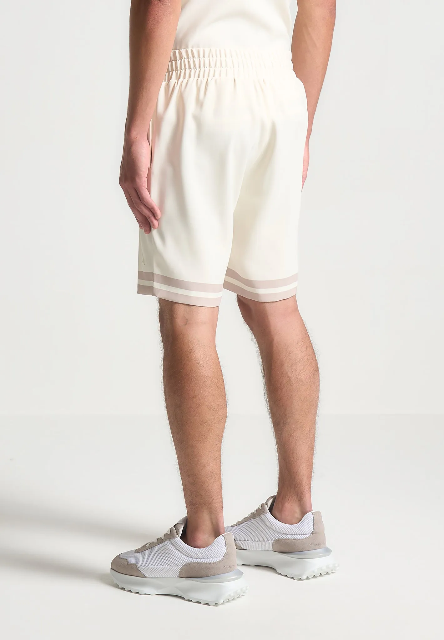Floral Border Shorts - Cream sold by Maniere De Voir product image thumbnail 4