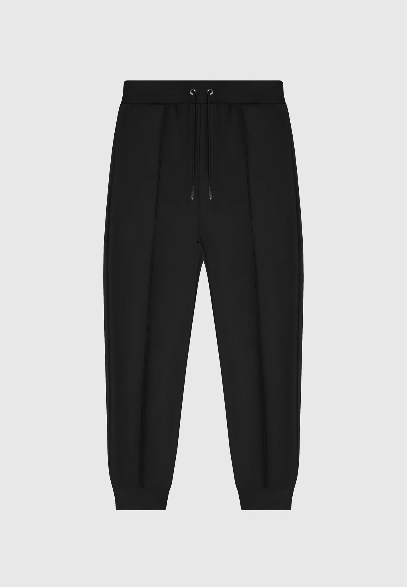 Neoprene Tapered Fit Pintuck Joggers - Black sold by Maniere De Voir product image thumbnail 2