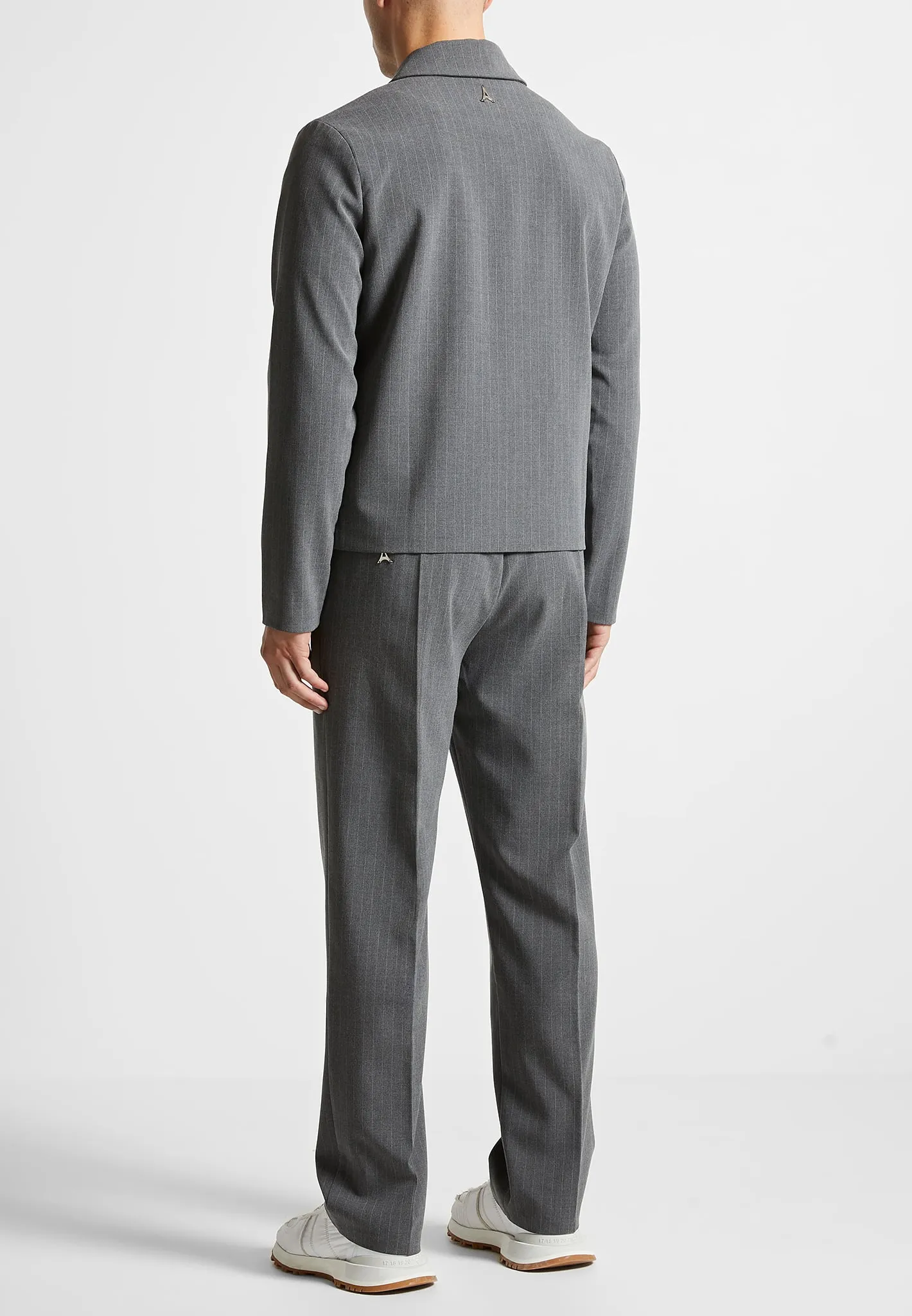 Pinstripe Tailored Trousers - Grey sold by Maniere De Voir product image thumbnail 4