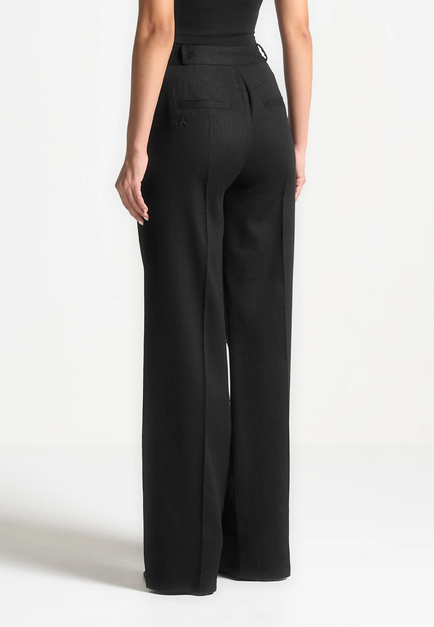 Julie - Linen Twin Pleat Trousers - Black sold by Maniere De Voir product image thumbnail 5