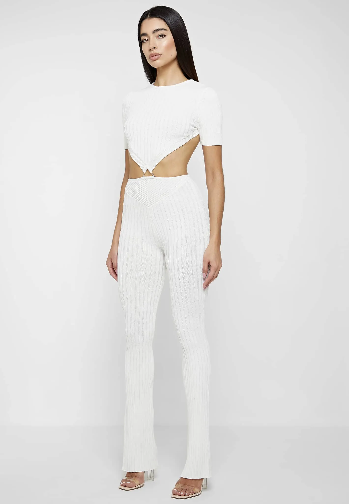Knitted Backless Jumpsuit - Off White sold by Maniere De Voir product image thumbnail 4