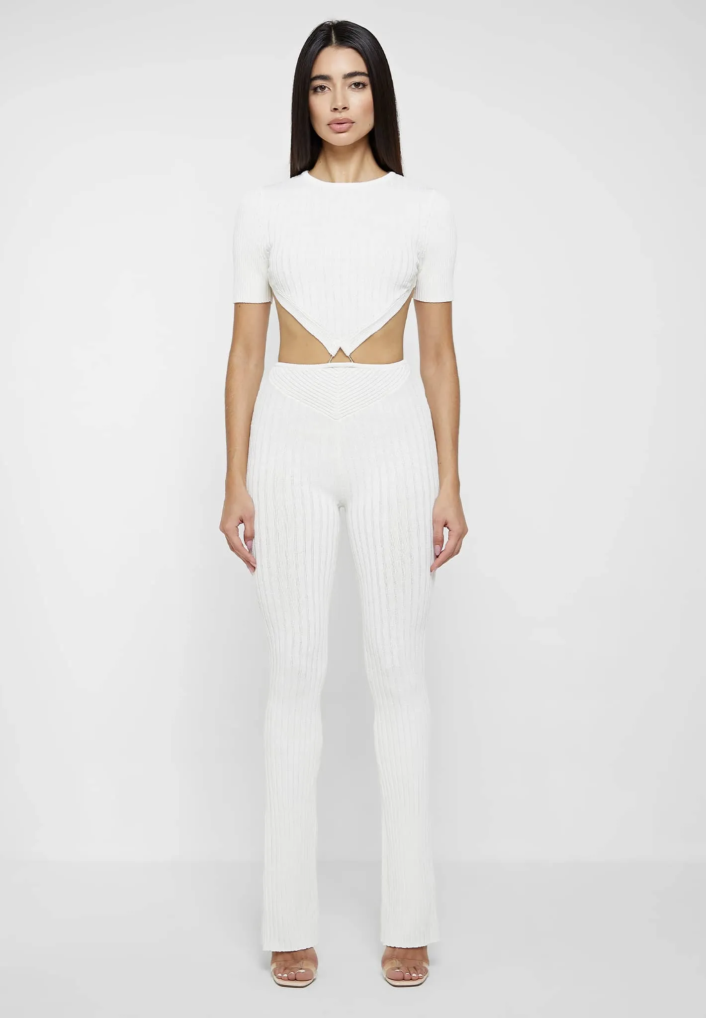 Knitted Backless Jumpsuit - Off White sold by Maniere De Voir