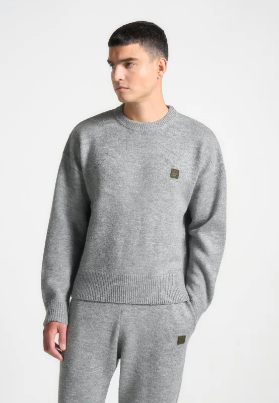 Signature Knit Crewneck Jumper - Grey sold by Maniere De Voir