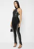 Leather Lace Up Halterneck Bodysuit - Black sold by Maniere De Voir
