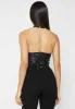 Leather Lace Up Halterneck Bodysuit - Black sold by Maniere De Voir