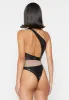 Leather Mesh Contour Bodysuit - Black sold by Maniere De Voir