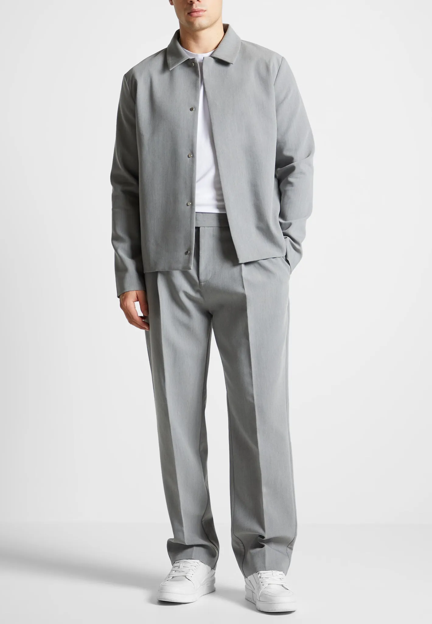 Minimal Boxy Jacket - Light Grey sold by Maniere De Voir product image thumbnail 3