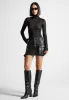 Leather Cargo Mini Skirt - Black sold by Maniere De Voir