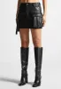 Leather Cargo Mini Skirt - Black sold by Maniere De Voir