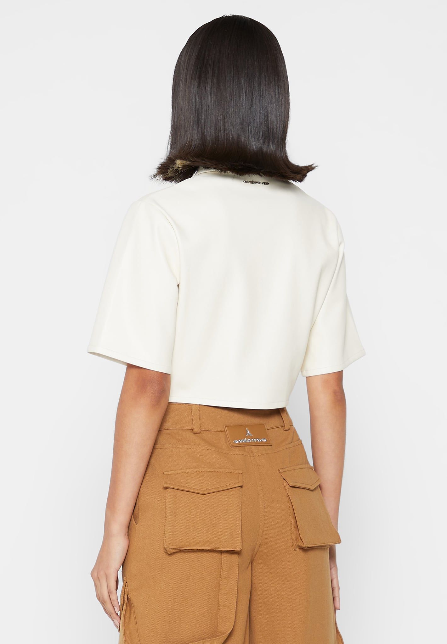 Vegan Leather Shirt - Cream sold by Maniere De Voir product image thumbnail 5