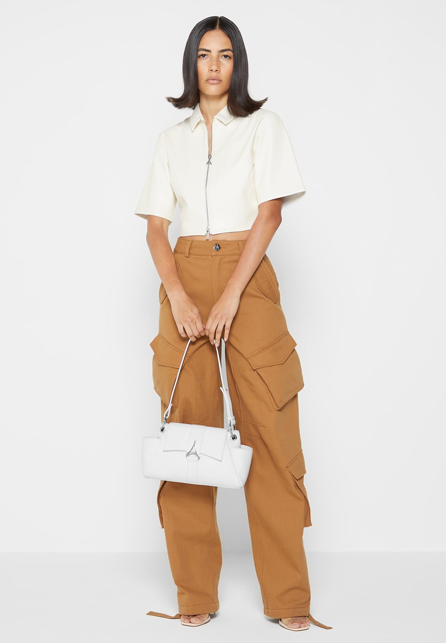 Vegan Leather Shirt - Cream sold by Maniere De Voir product image thumbnail 3