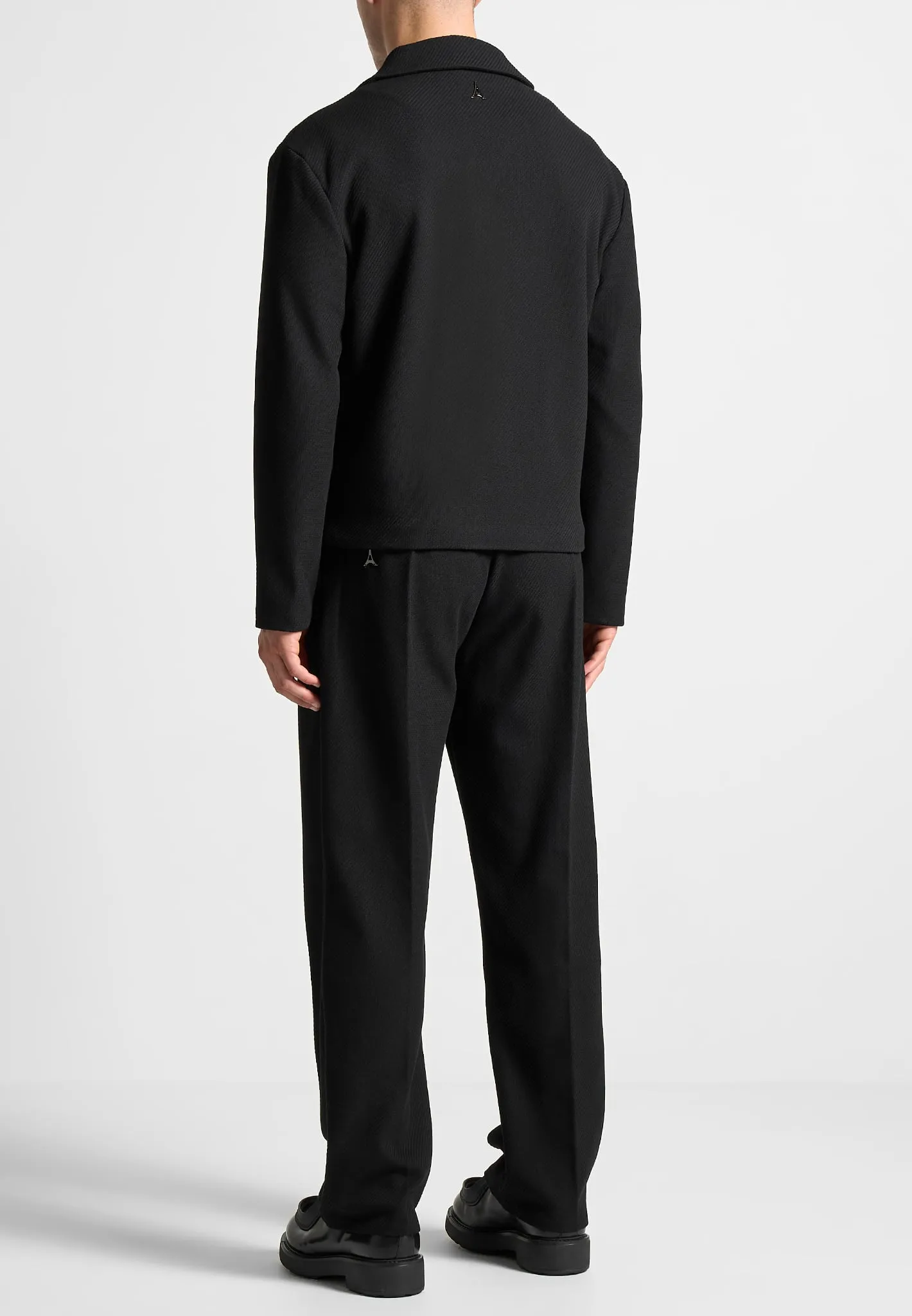 Revere Collar Twill Jacket - Black sold by Maniere De Voir product image thumbnail 5