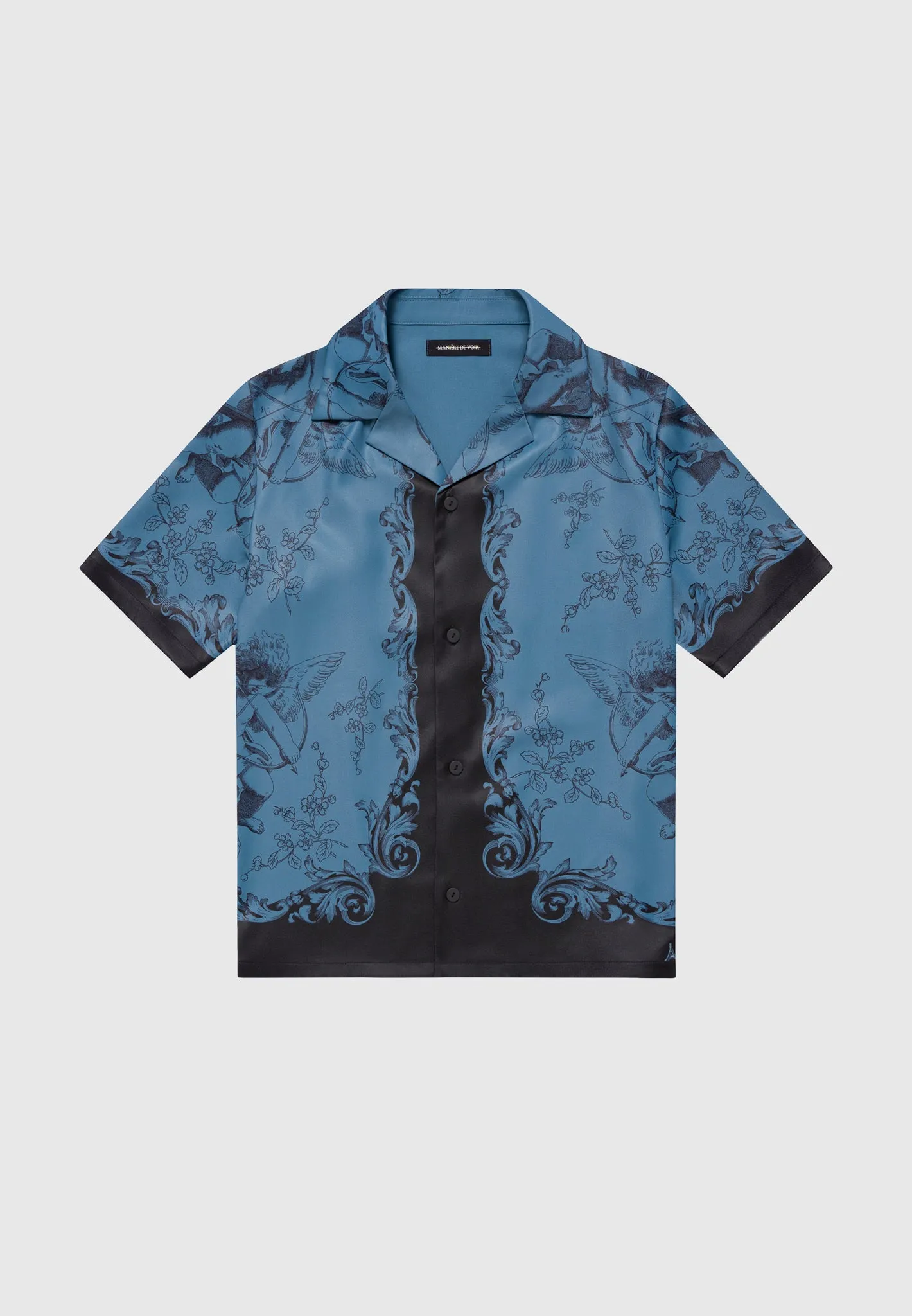 Marc - Signature Baroque Resort Shirt - Blue/Black sold by Maniere De Voir product image thumbnail 2