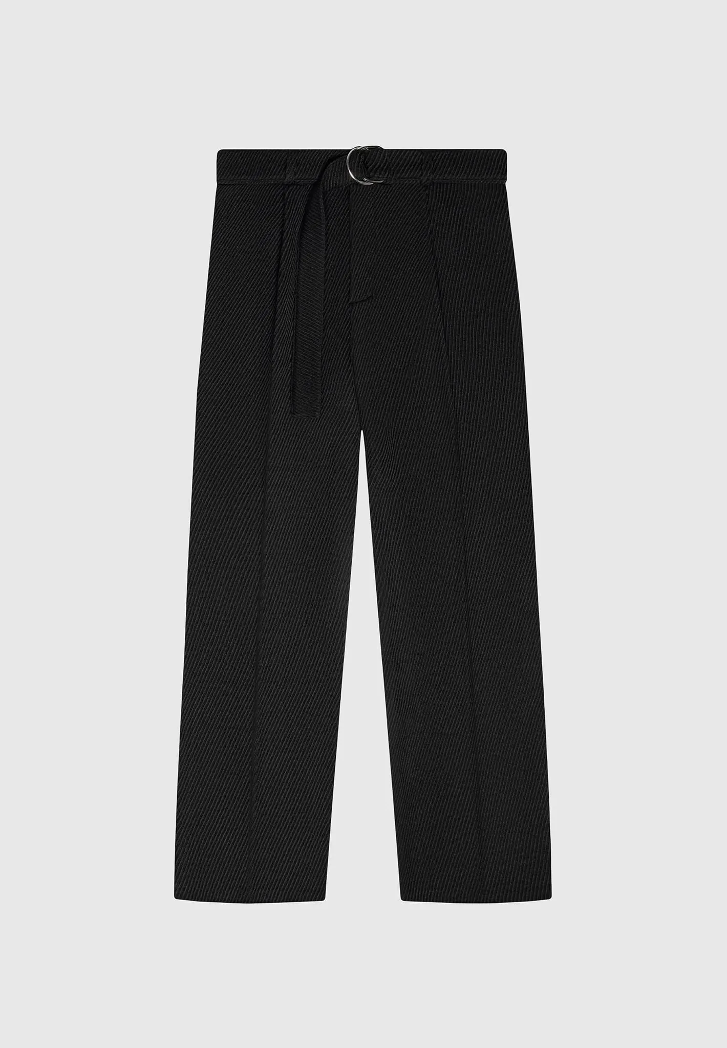 Twill Trousers With Belt - Black sold by Maniere De Voir product image thumbnail 2
