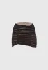 Ruched Lace Asymmetric Mini Skirt - Black sold by Maniere De Voir