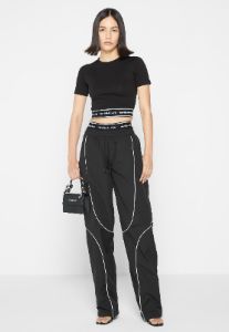 MDV Banded Crop T Shirt - Black sold by Maniere De Voir