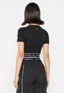 MDV Banded Crop T Shirt - Black sold by Maniere De Voir