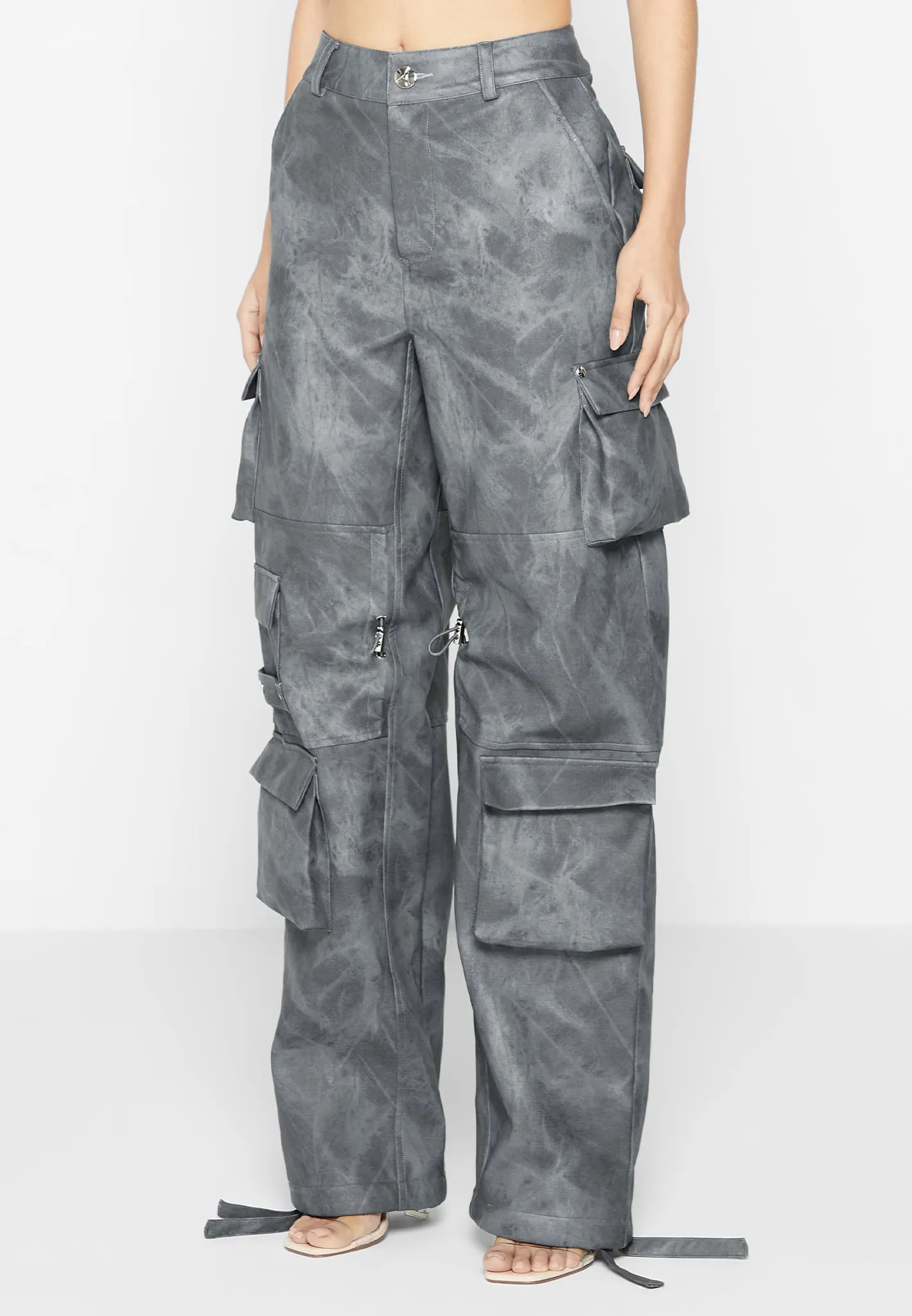 パンツ archive docking leather cargo pants archive docking leather cargo pants（1of1 2way docking court