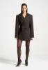 Sylvie - Oversized Wool Asymmetric Blazer Dress - Brown sold by Maniere De Voir