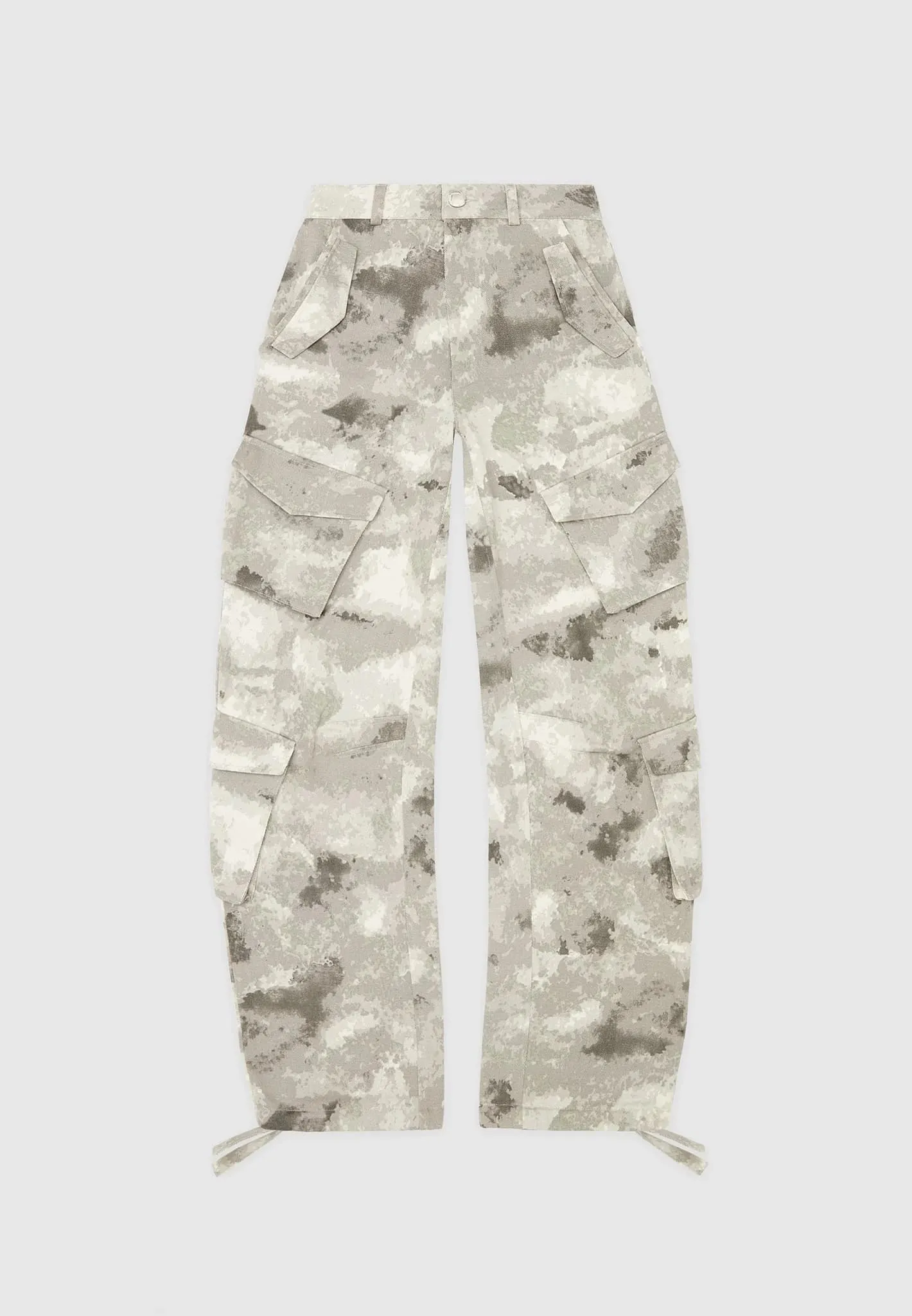 High Waisted Camo Cargo Pants - Grey sold by Maniere De Voir product image thumbnail 2