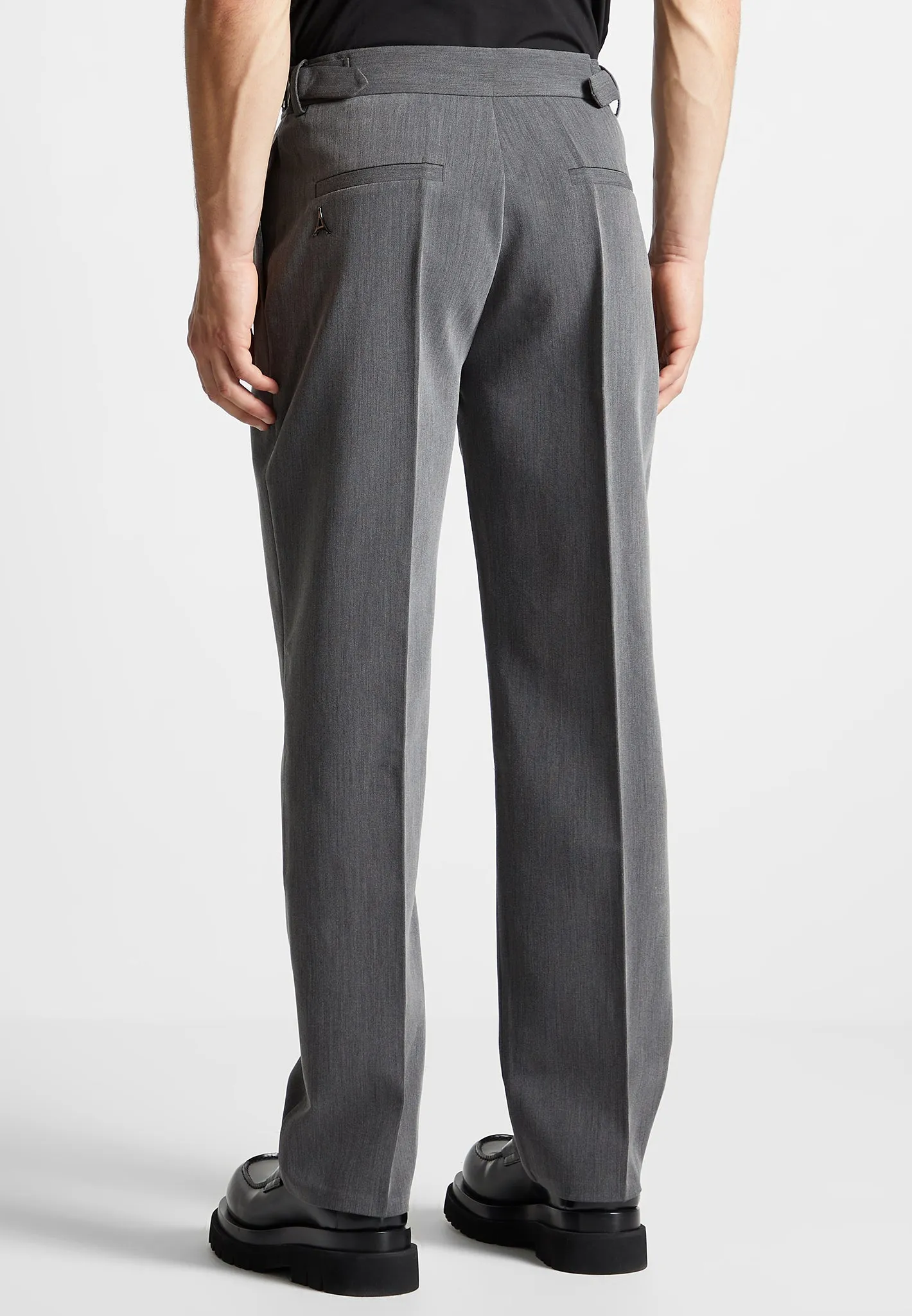 Pleated Tailored Trousers - Dark Grey sold by Maniere De Voir product image thumbnail 5
