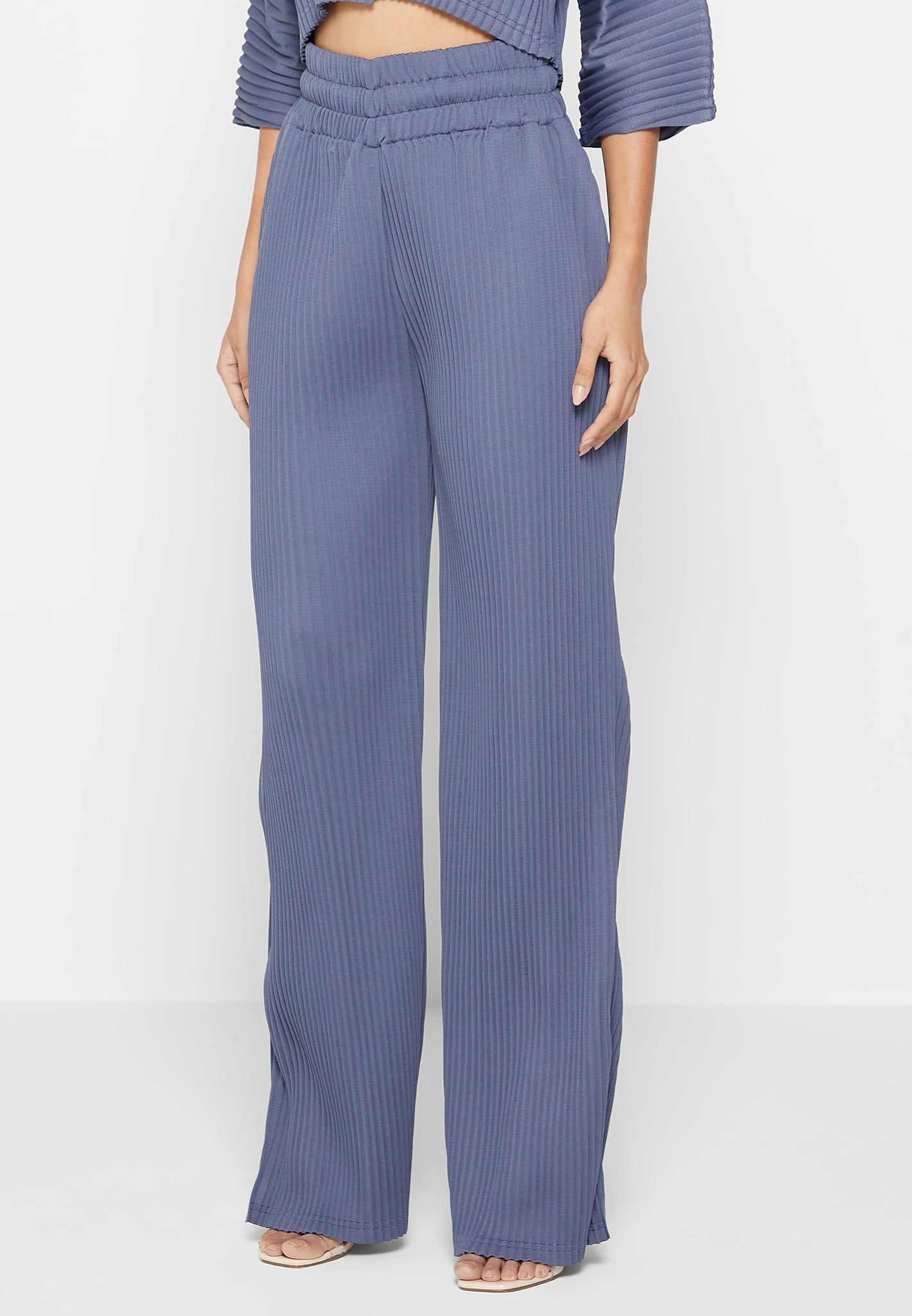Pleated Trousers - Steel Blue sold by Maniere De Voir product image thumbnail 4