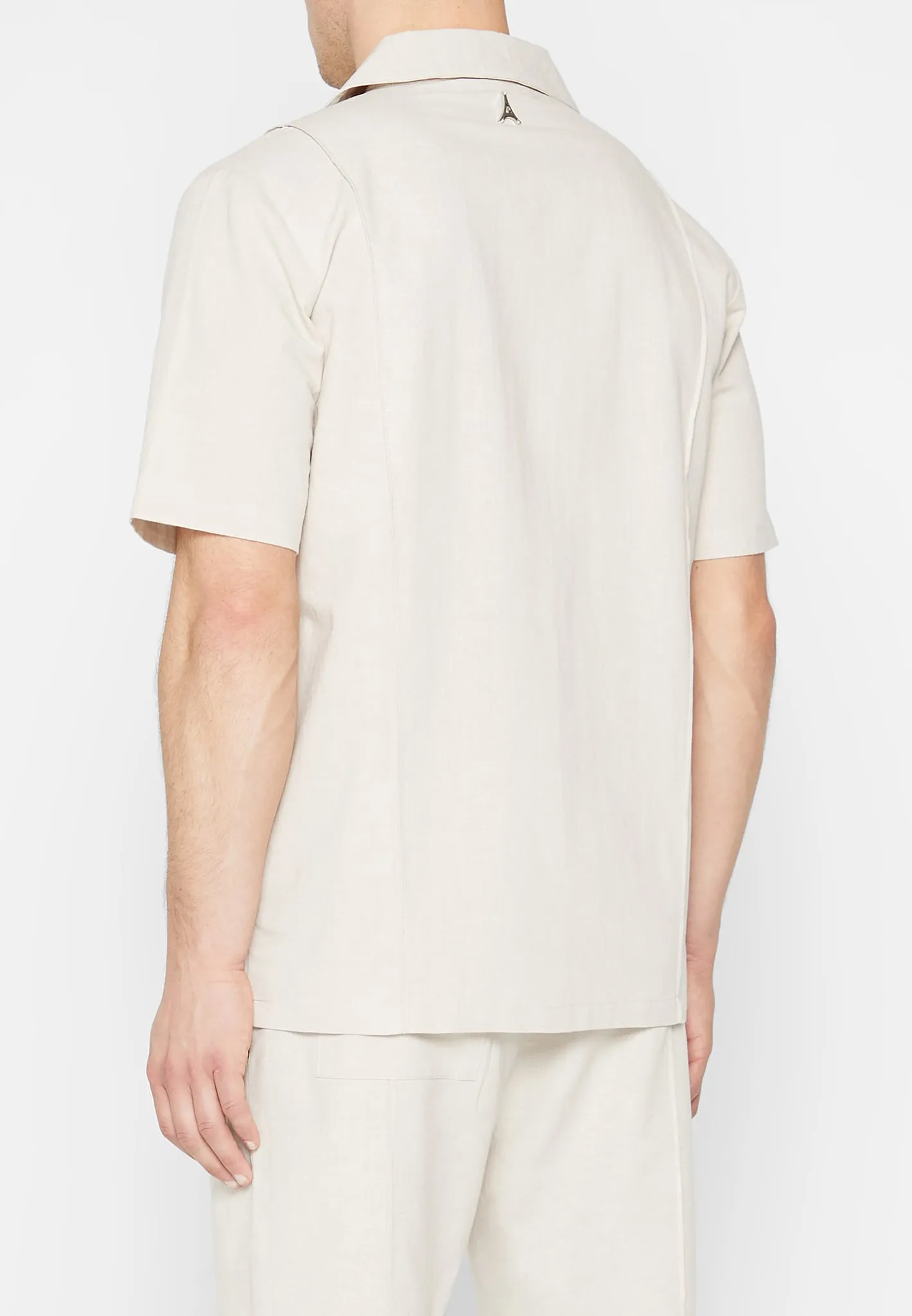 Linen Pintuck Shirt - Beige sold by Maniere De Voir product image thumbnail 5