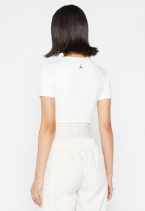 MDV Banded Crop T Shirt - Off White sold by Maniere De Voir