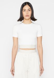 MDV Banded Crop T Shirt - Off White sold by Maniere De Voir