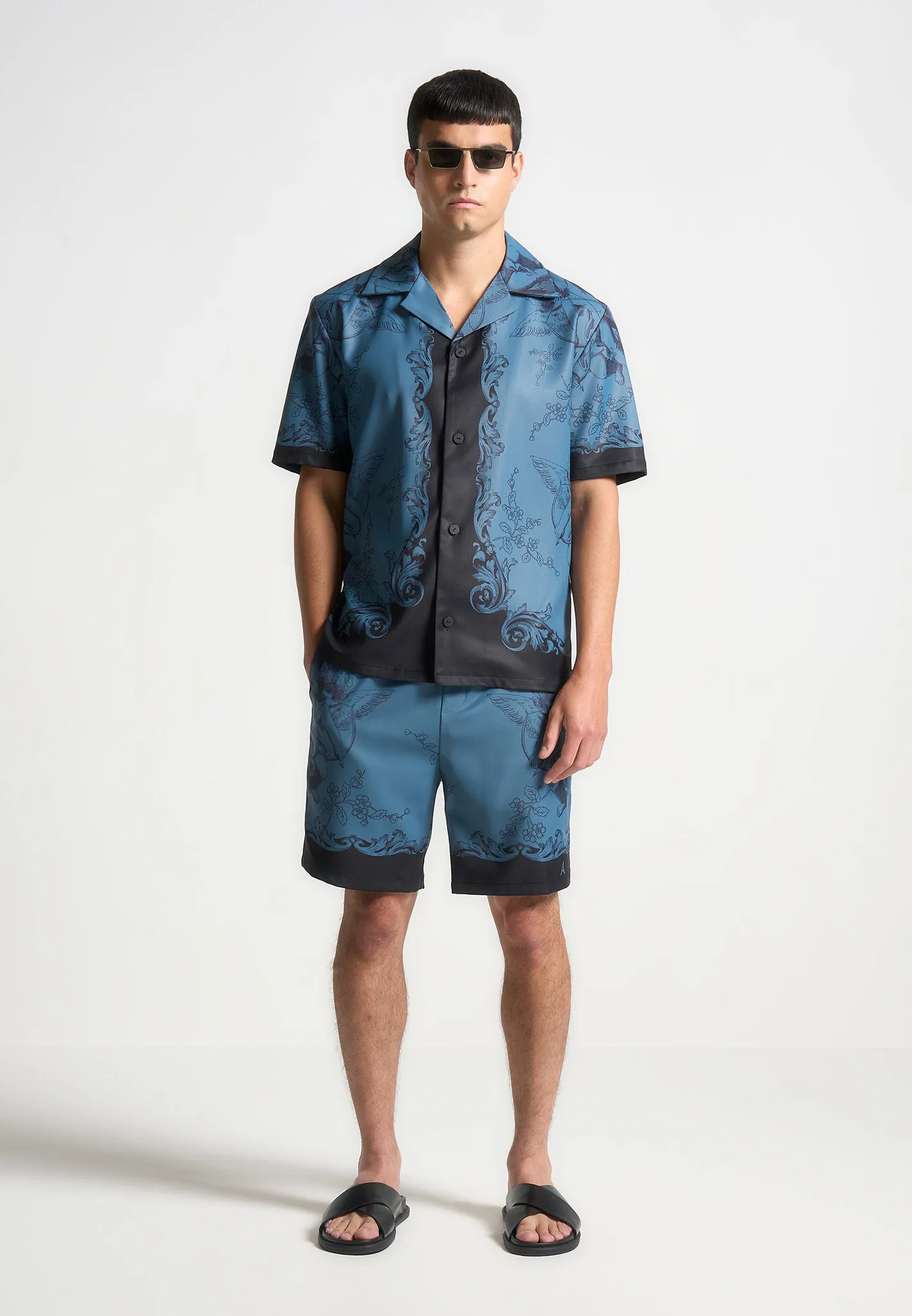 Adrien - Baroque Shorts - Blue/Black sold by Maniere De Voir