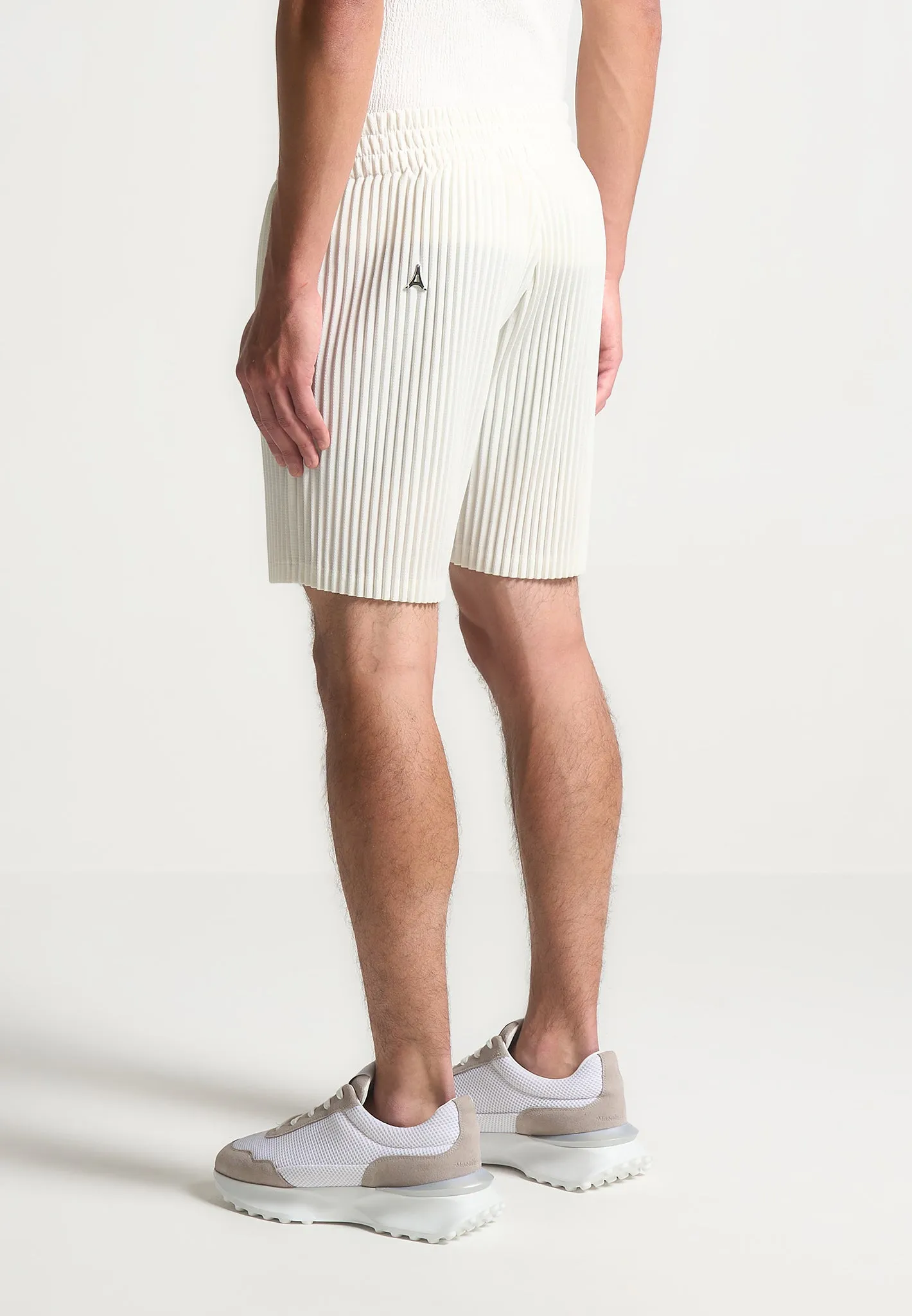 Pleated Shorts - Off White sold by Maniere De Voir product image thumbnail 4