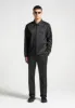 Satin Tailored Shirt with Triangle Pocket - Black sold by Maniere De Voir