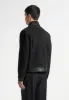 Suede & Pebbled Leather Jacket - Black sold by Maniere De Voir