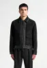 Suede & Pebbled Leather Jacket - Black sold by Maniere De Voir