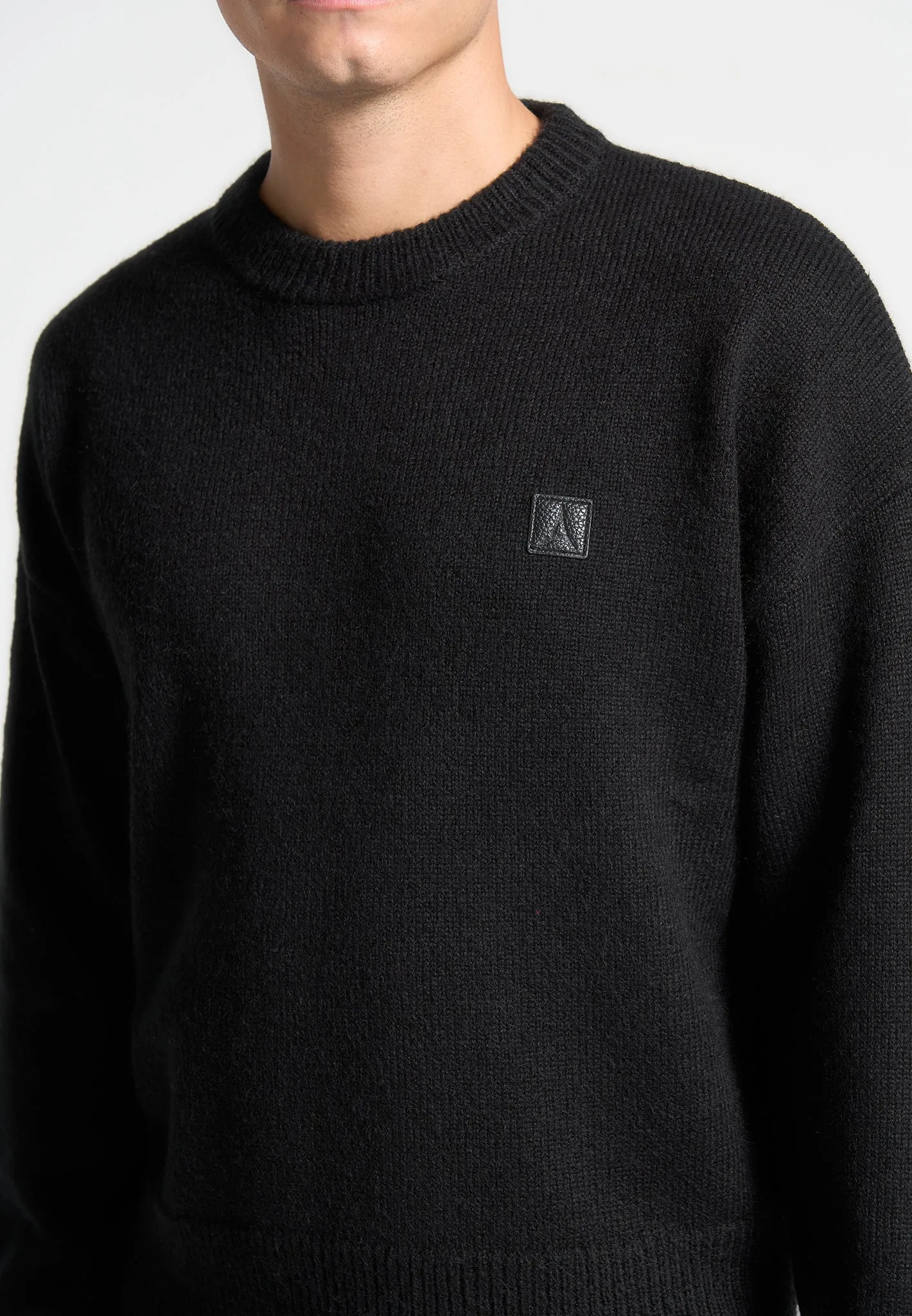 Signature Mohair-Blend Crewneck Jumper - Black sold by Maniere De Voir product image thumbnail 5