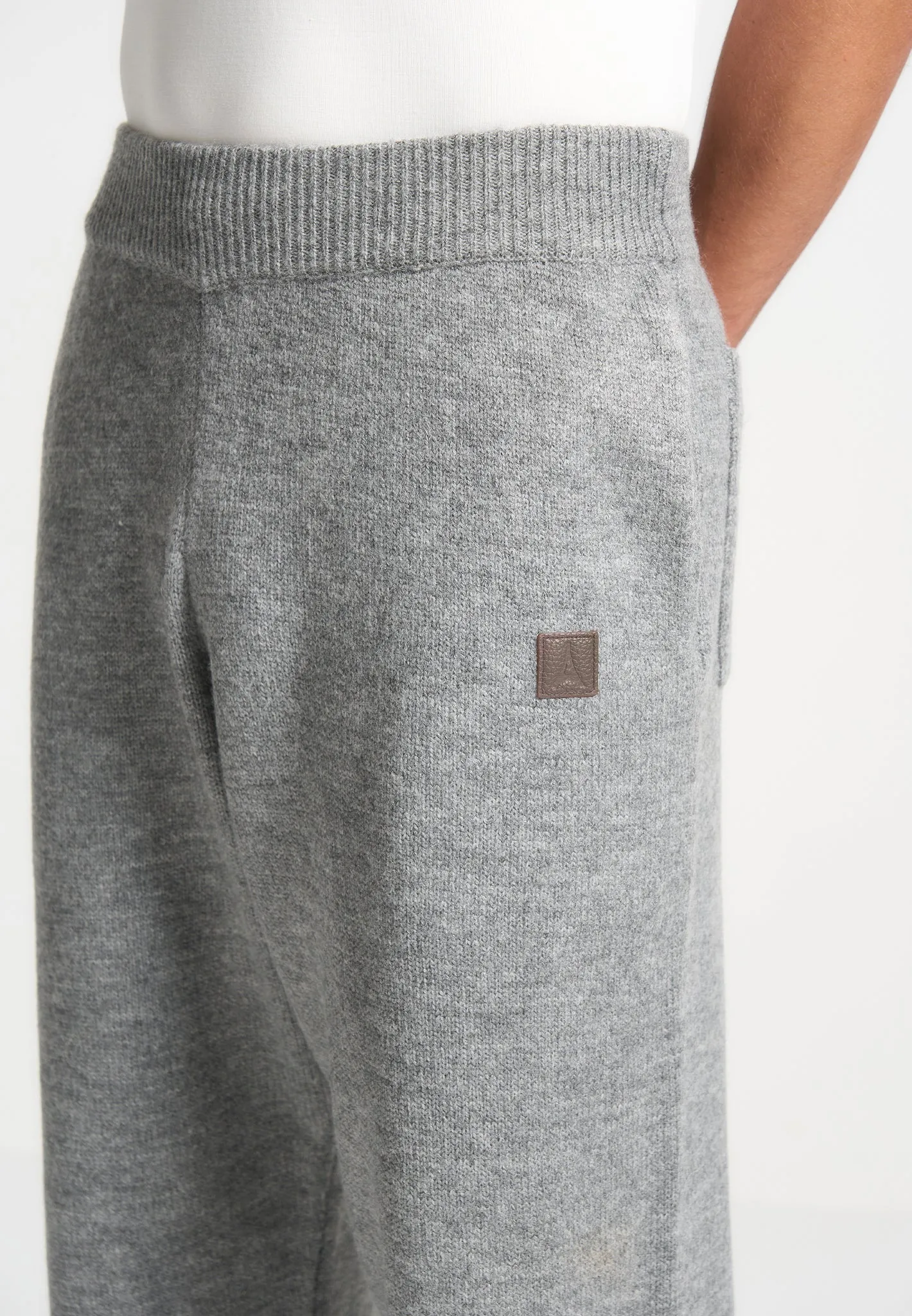 Signature Mohair-Blend Joggers - Grey sold by Maniere De Voir product image thumbnail 5