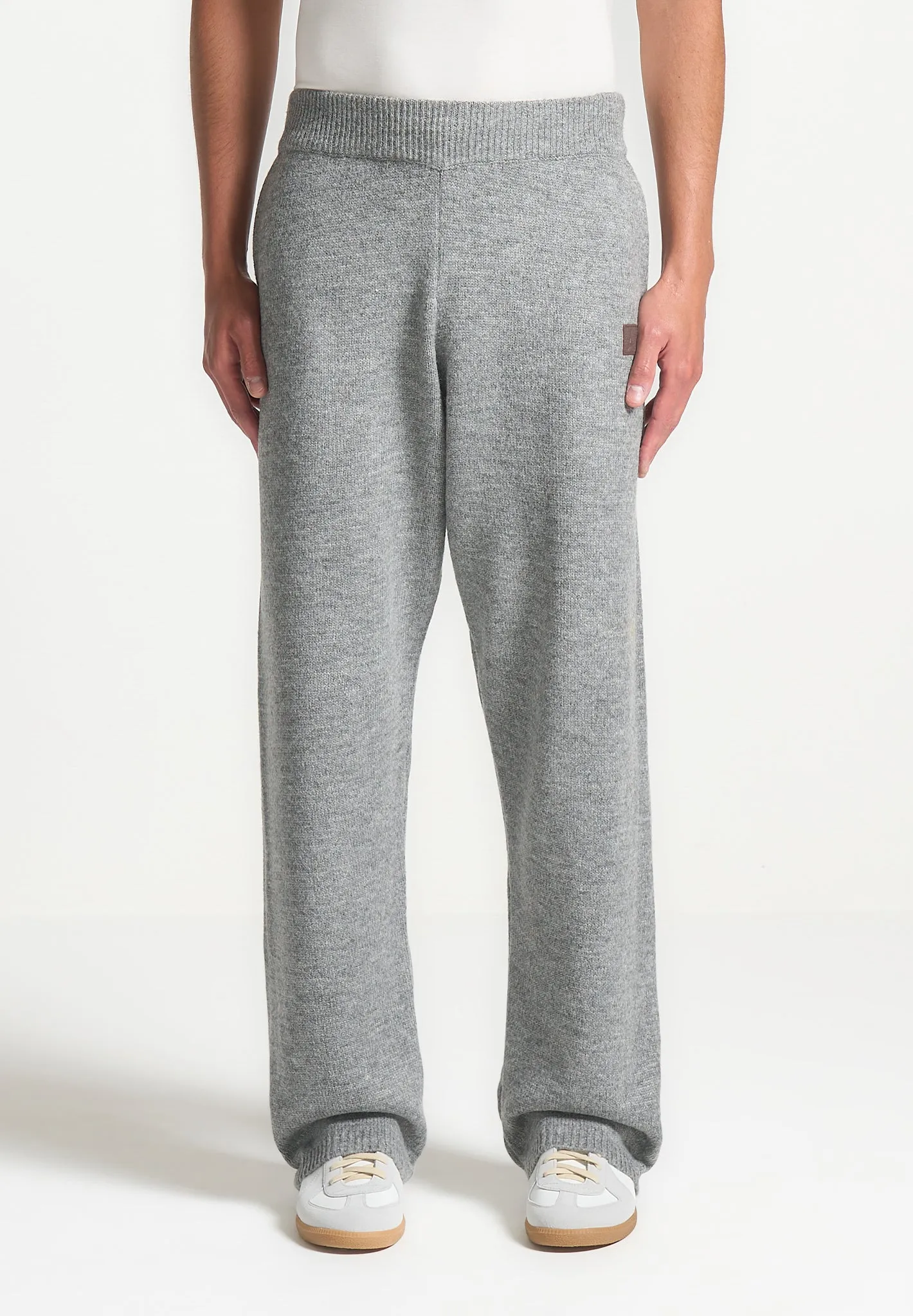 Signature Mohair-Blend Joggers - Grey sold by Maniere De Voir product image thumbnail 3