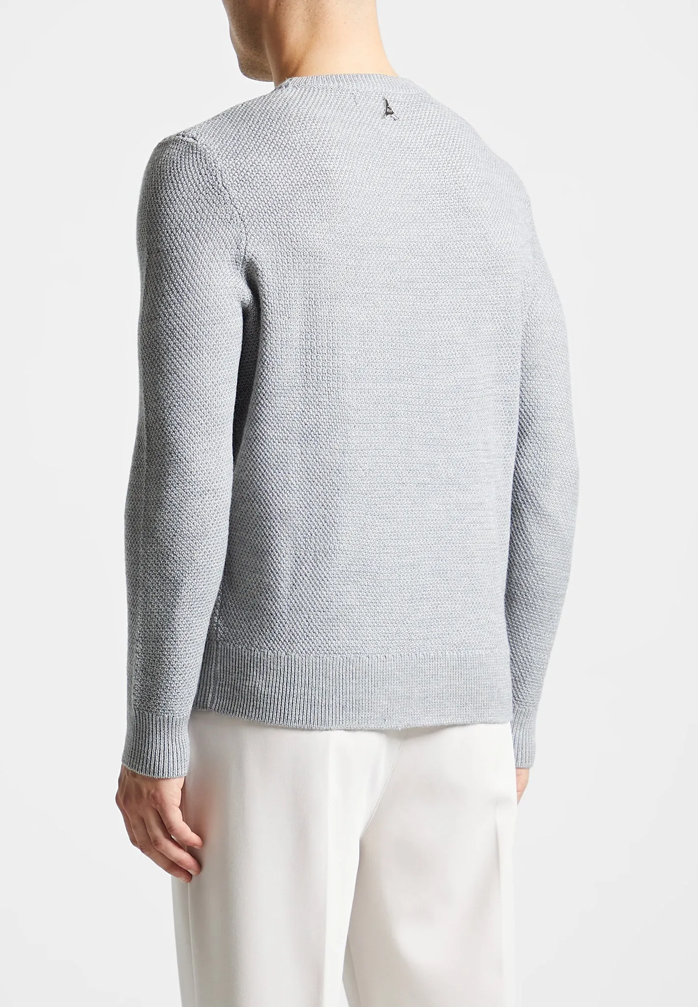Gabin - Textured Wool Blend Jumper - Grey sold by Maniere De Voir product image thumbnail 5