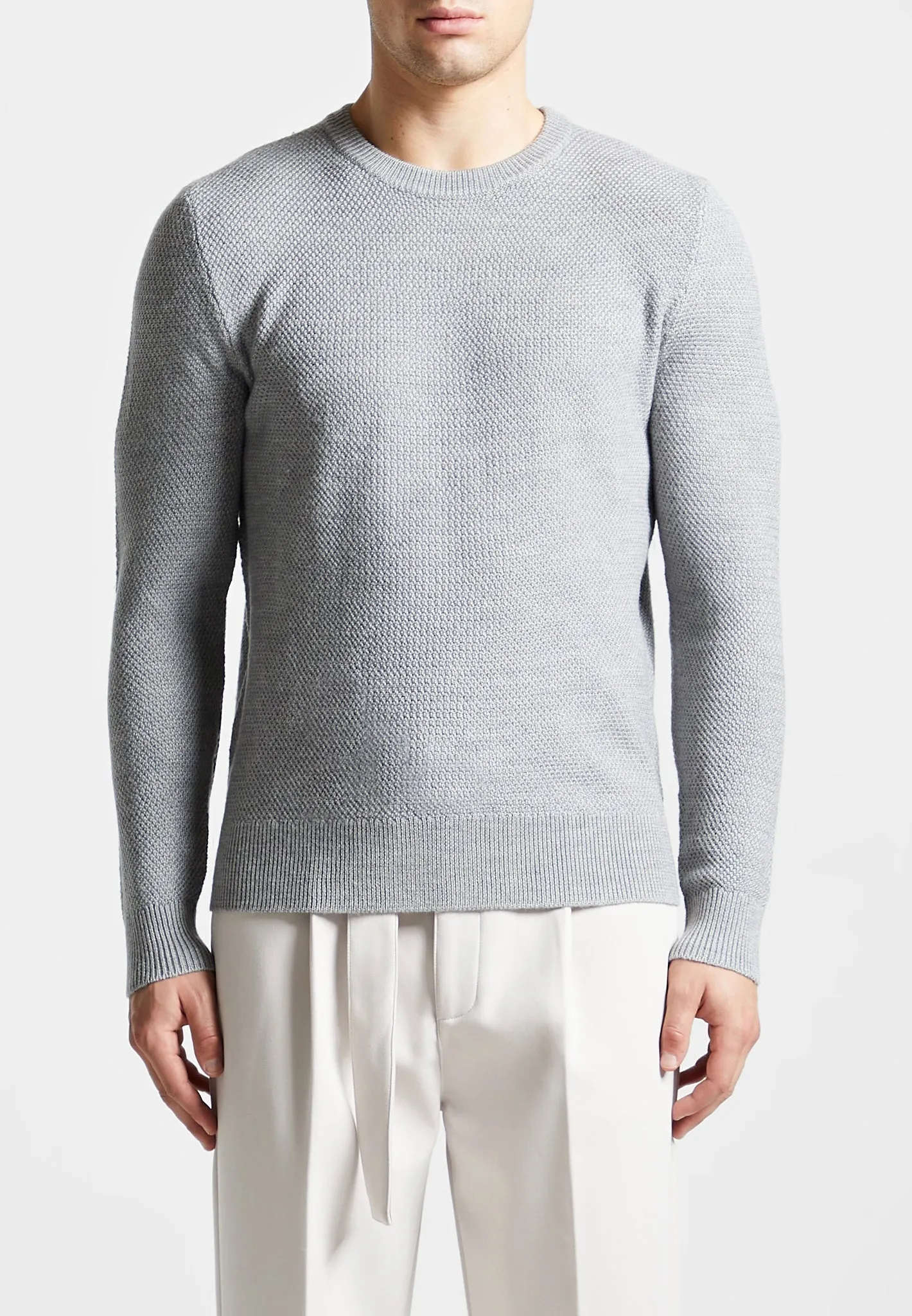 Gabin - Textured Wool Blend Jumper - Grey sold by Maniere De Voir product image thumbnail 3