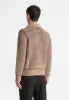 Textured Wool Knit Polo Jumper - Taupe sold by Maniere De Voir