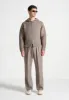 Ribbed Knit Zip Up Hoodie - Taupe sold by Maniere De Voir