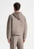 Ribbed Knit Zip Up Hoodie - Taupe sold by Maniere De Voir