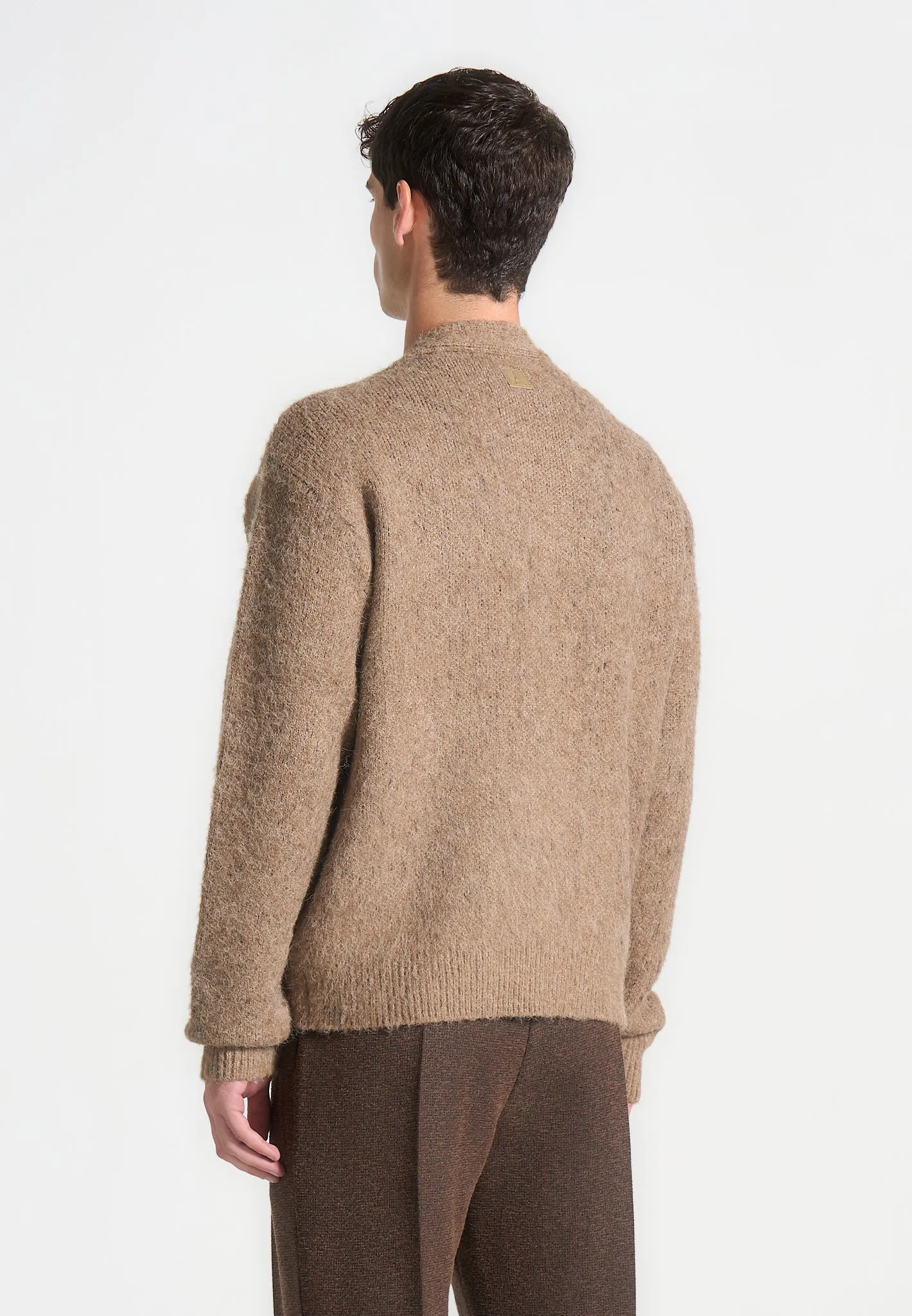 Brushed Wool Knit Cardigan - Beige sold by Maniere De Voir product image thumbnail 4
