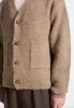 Brushed Wool Knit Cardigan - Beige sold by Maniere De Voir
