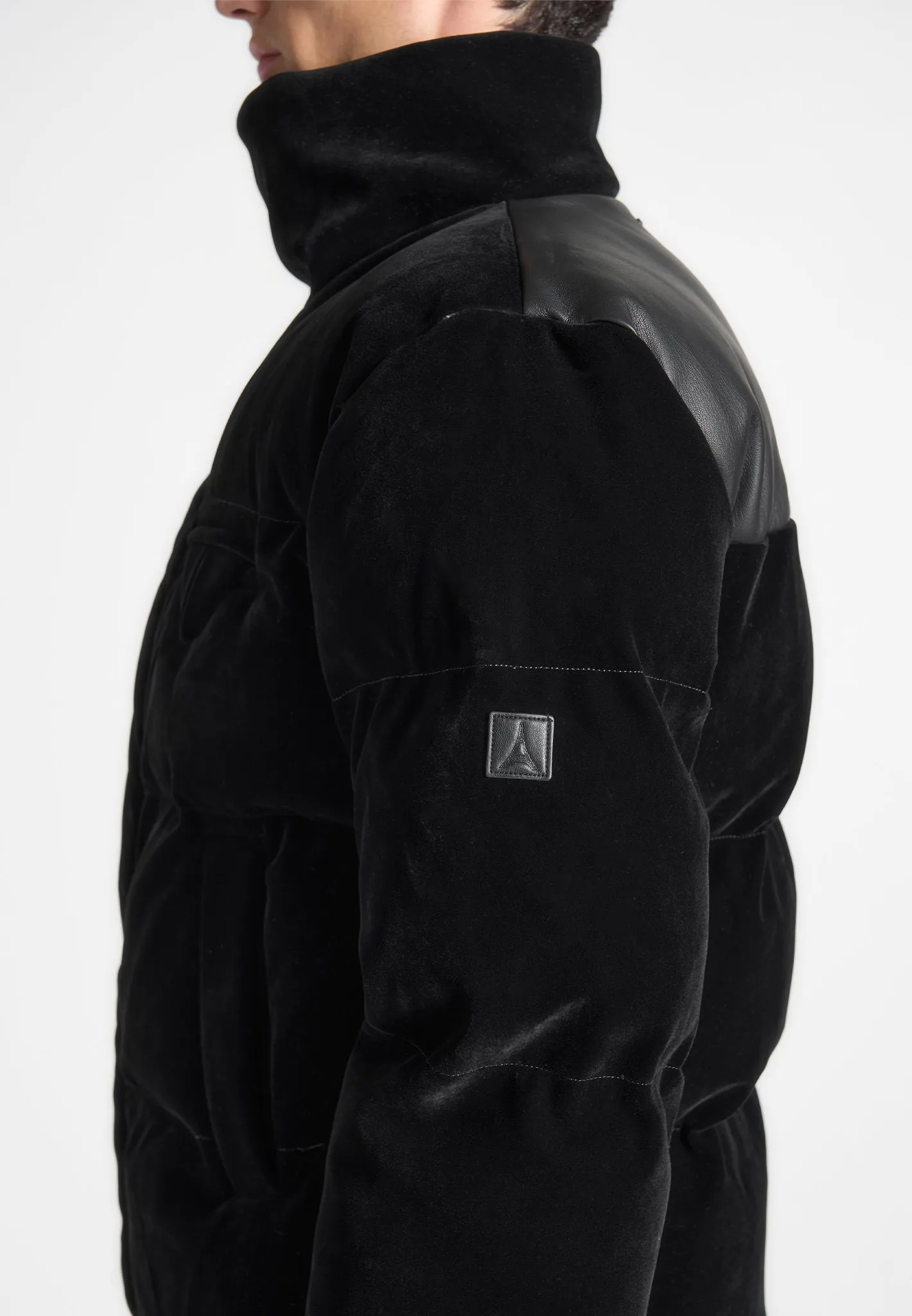 Limited Edition Velvet Puffer Jacket - Black sold by Maniere De Voir product image thumbnail 3