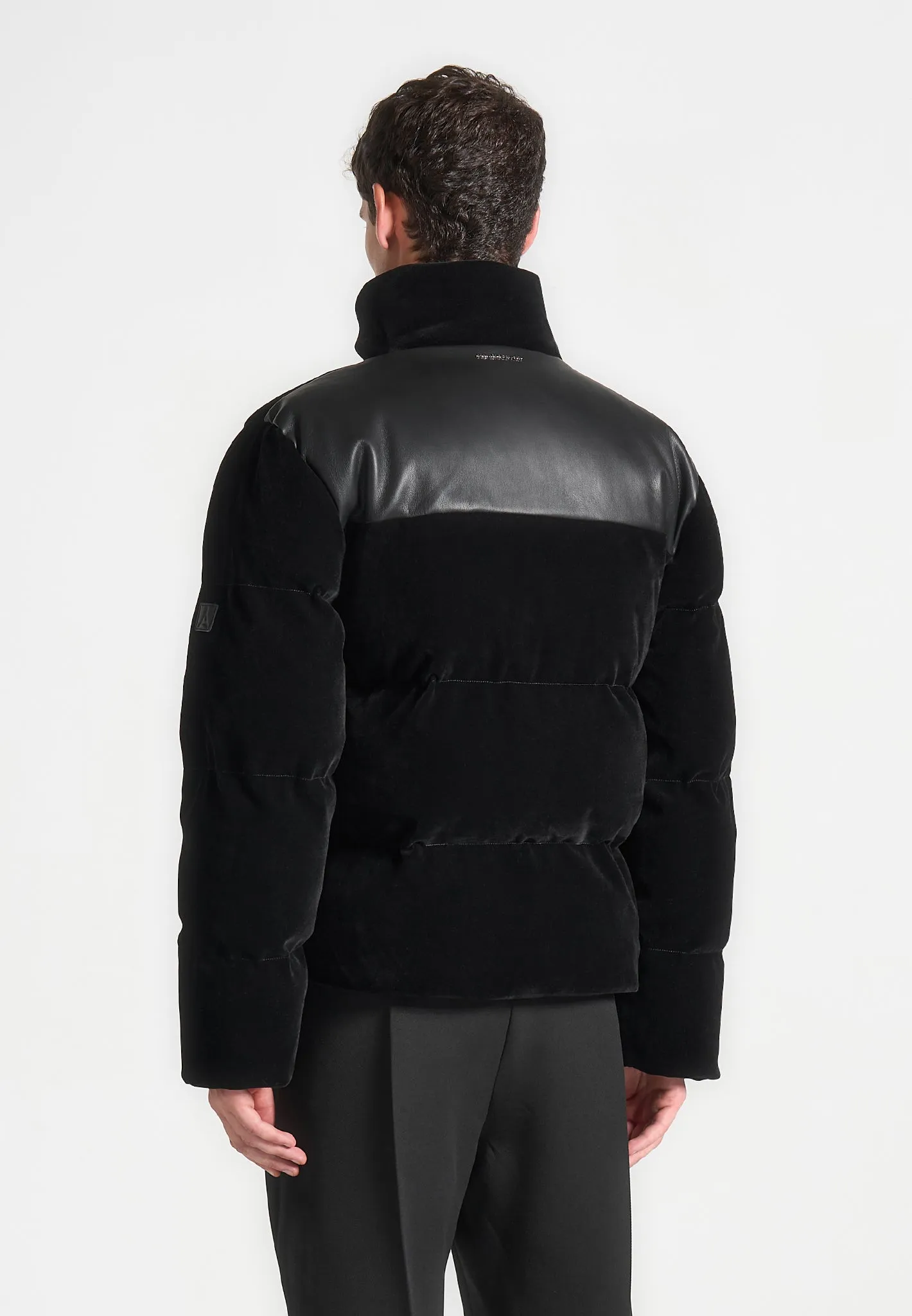 Limited Edition Velvet Puffer Jacket - Black sold by Maniere De Voir product image thumbnail 4