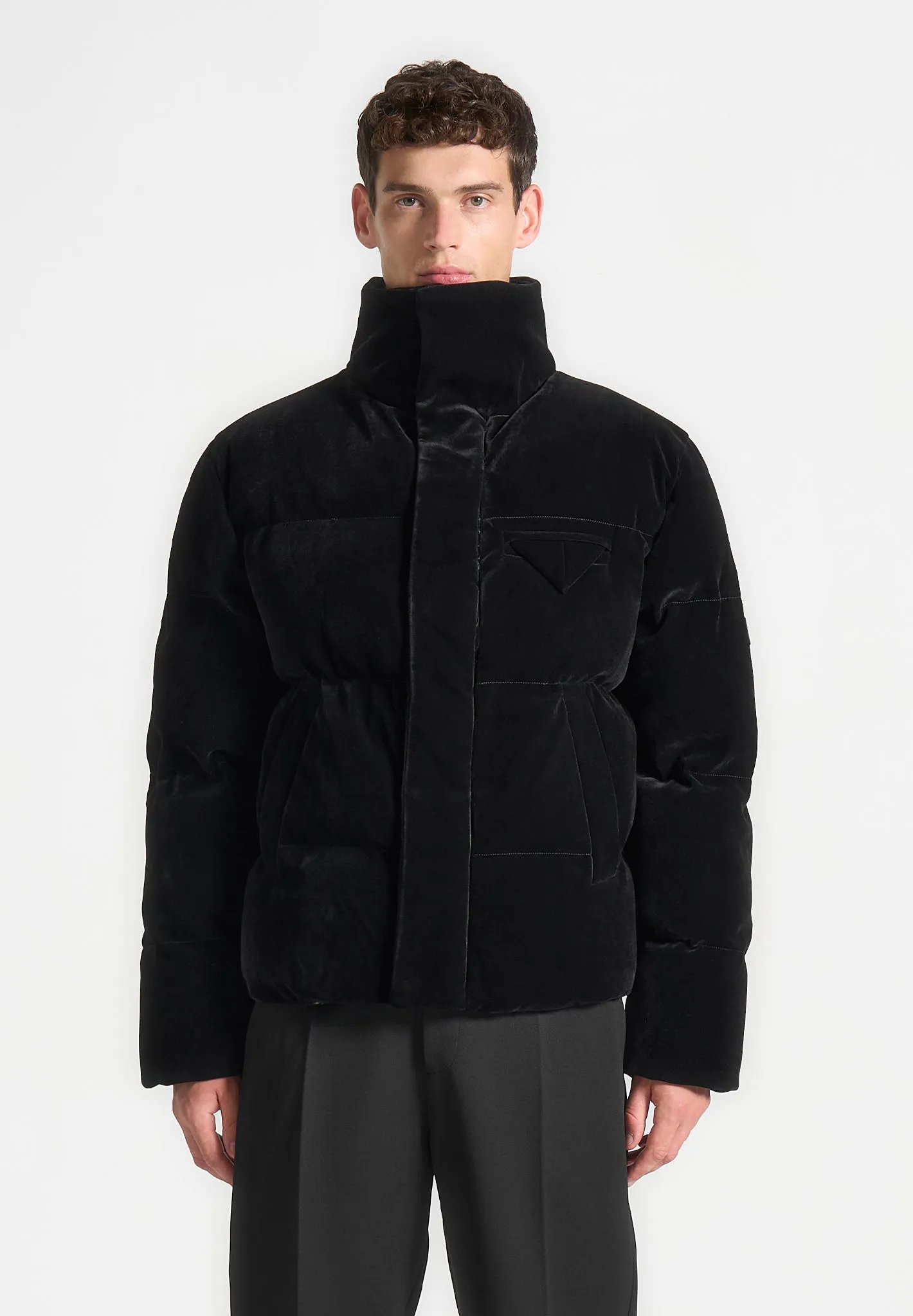Limited Edition Velvet Puffer Jacket - Black sold by Maniere De Voir product image thumbnail 2