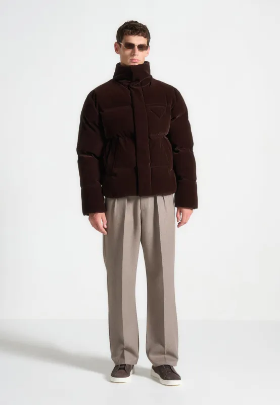 Limited Edition Velvet Puffer Jacket - Brown sold by Maniere De Voir